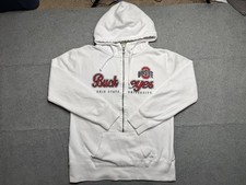 Ohio State Buckeyes Hoodie Womens Large White Zip Up NCAA Football J America