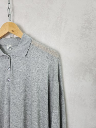 Toteme Polo long sleeve shirt grey "Barzio" size M - Picture 6 of 11
