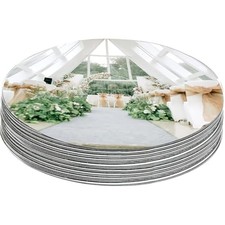12 Pack Acrylic Round Mirrors for Table, 10" Round Mirrors for Centerpieces C...