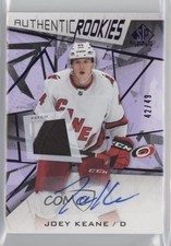 2021-22 Upper Deck SP Game Used Purple Memorabilia /49 Joey Keane Rookie Auto RC
