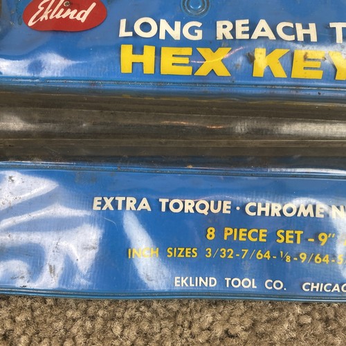 Eklind Long Reach T Handle Hex Key Set No.33198 8Pc.Set SAE - Picture 4 of 12