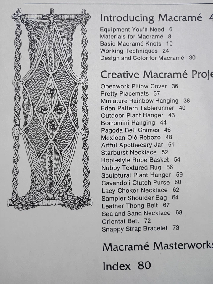 Macramè Tecniche e Progetti Un Libro Tramonto 1979 Copertina Morbida - Immagine 4 di 4