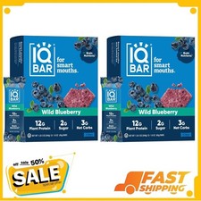 IQBAR Clean Plant Protein Bars - Wild Blueberry - 24 Count - Keto