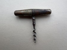 Vintage Metal Corkscrew Wine Bottle Opener - Travel Size