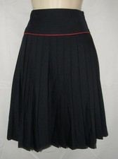 NEW Girls Sz Large Church School Navy Blue Adjustable Waist Pleated Skirt PASTEL