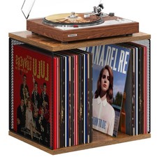1 Cube Record Holder Vinyl Record Storage Furniture - DIY Stackable 45-60 Rec...