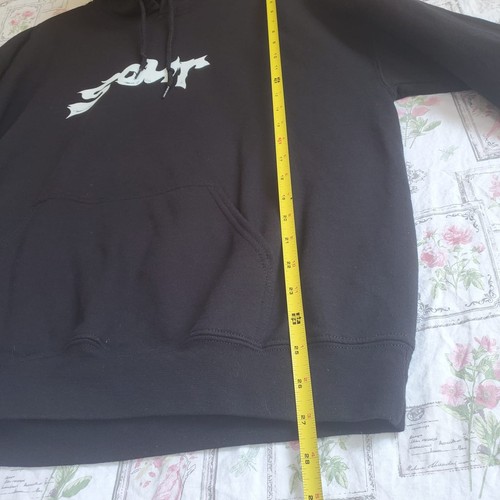 Olivia Rodrigo Sour Hoodie L Black Distressed Pullover oversized Sweatshirt - Picture 5 of 6