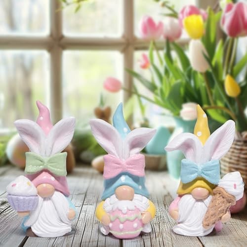 Easter Bunny Gnomes Decorations Spring Spring Table Centerpiece Gifts Set of - Picture 7 of 7