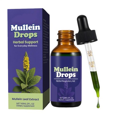 Mullein Drops for Lungs - Mullein Leaf Extract with Chlorophyll for Lung and Res