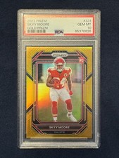 2022 Panini Prizm Football #331 Skyy Moore True Gold /10 SSP PSA 10(POP3) K.C