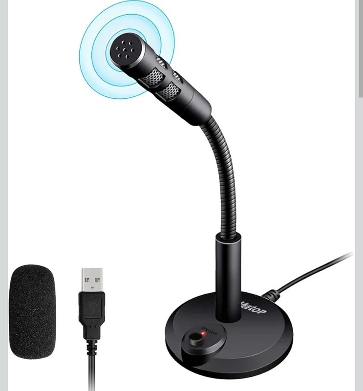 USB Desktop Microphone for PC/Laptop - Podcast, Gaming, Streaming, Zoom, YouTube