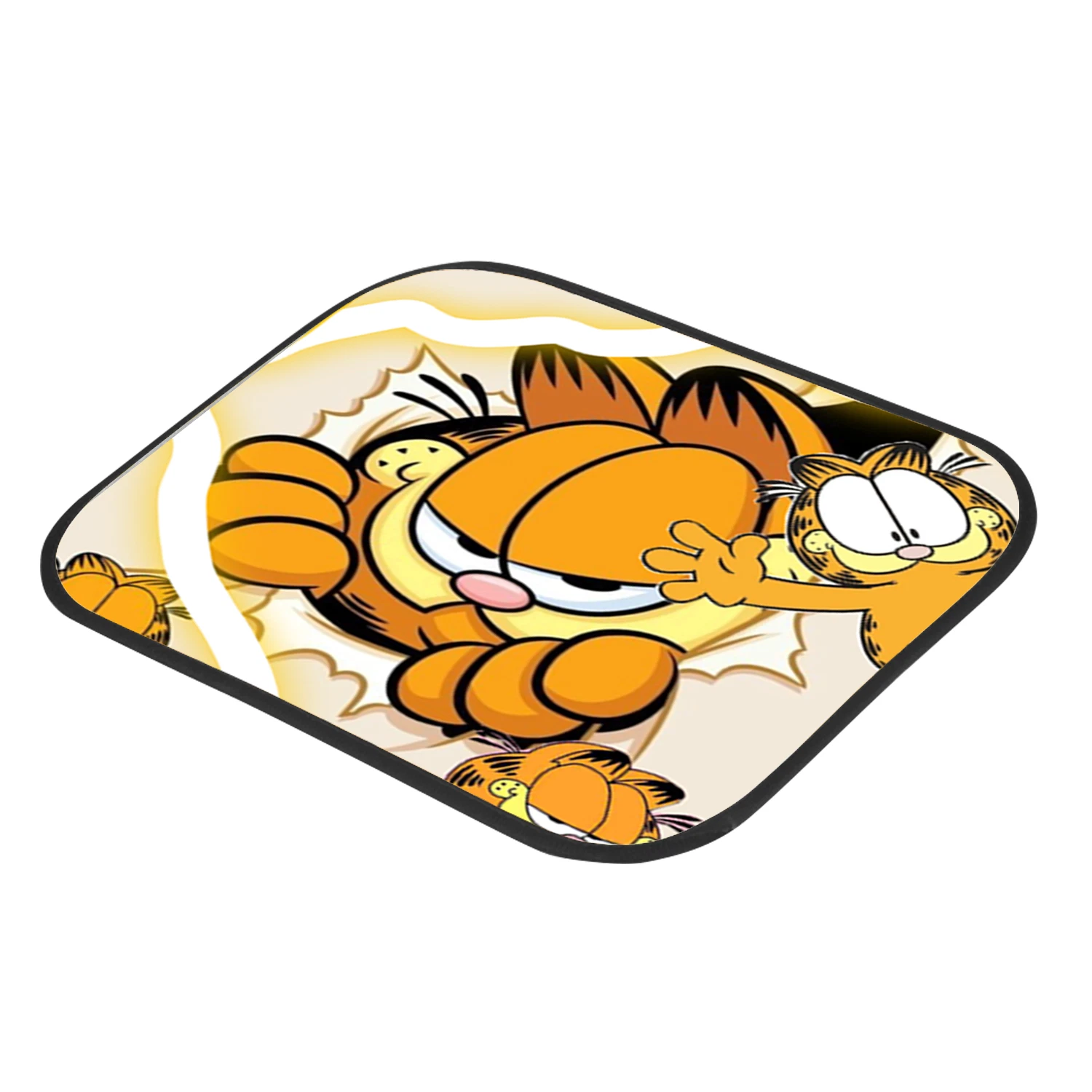 Garfield Car Floor Mats, Cartoon Cat Auto Accessories, Funny Comic Gift for Car Enthusiasts