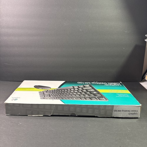 New Logitech Classic Desktop MK100 Keybord + Mouse Combo Compact & Comfort - Picture 3 of 5