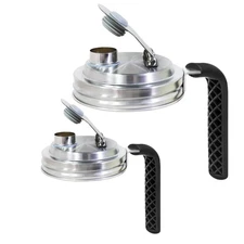 Mason Jar Pour Spout Lid with Handle, Stainless Steel Pour Spout Flip Cap Lid...