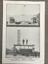 SLABY-d'ARCO PORTABLE WIRELESS TELEGRAPH. MARCONI's MILITARY AUTOMOBILE 1907