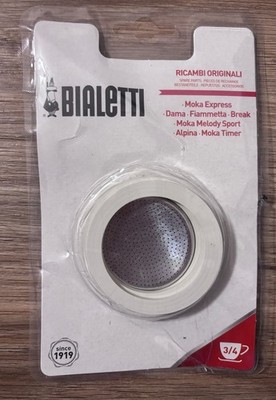 Bialetti Original Spare Parts 3 Gaskets and 1 Plate Moka Express Dama Fiammetta