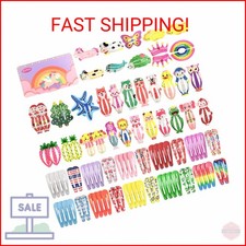 Hair Clips, Funtopia 100 Pcs Cute Snap Clips Barrettes for Women Teens Girls Kid