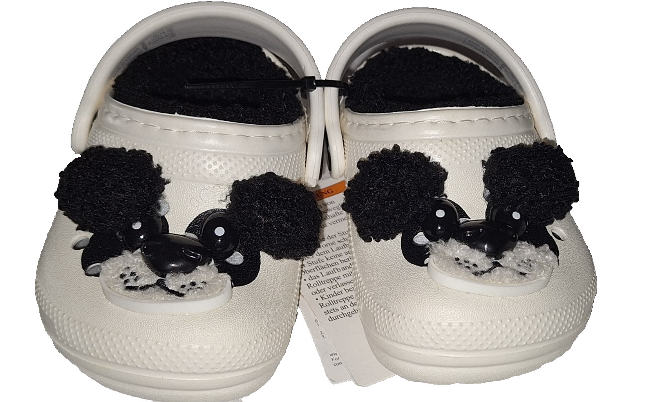 Crocs Niños Clásico Forrado Panda Blanco y Negro Crocs c4 210395-OWX Pandabarcgt