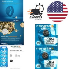 Durable 364 SR621SW Silver Oxide Batteries 1.55V 2 Count for Keyless Remotes