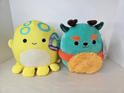 Squishmallow Adopt Me Blue Ringed Octopus & Kirin 9'' Plush Stuffed Animals Set