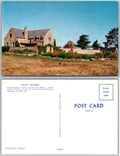 Kennebunkport Maine Rocky Pastures Stone House Garden Postcard