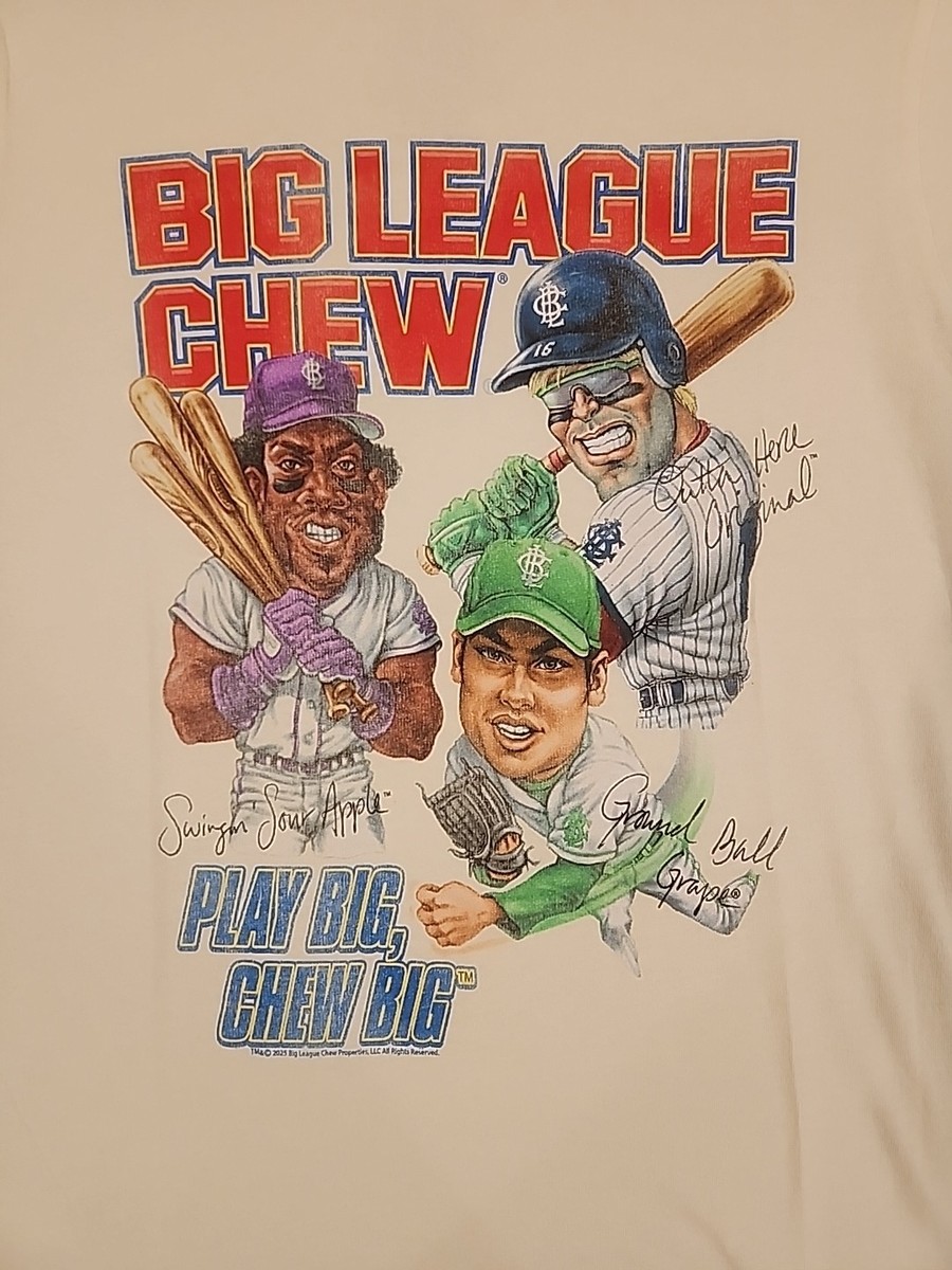New Big League Chew 1989 Bubble Gum Play Big Chew Kids Size Medium