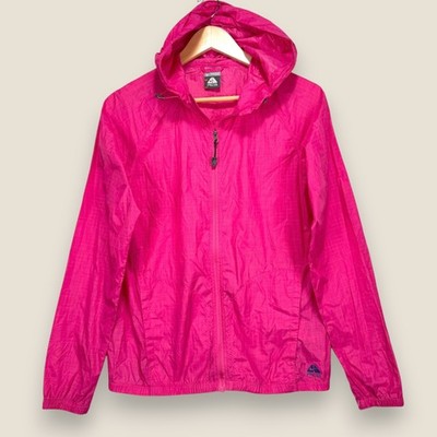VTG Nike ACG Windbreaker Hoodie Jacket Size Small Pink Check All Conditions Gear