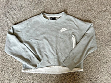 Nike Sportswear Tech Fleece Sweatshirt Womens S Small Cropped Skater Streetwear