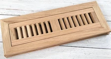 4.5 x 12 in Solid Oak Air Vent Cover