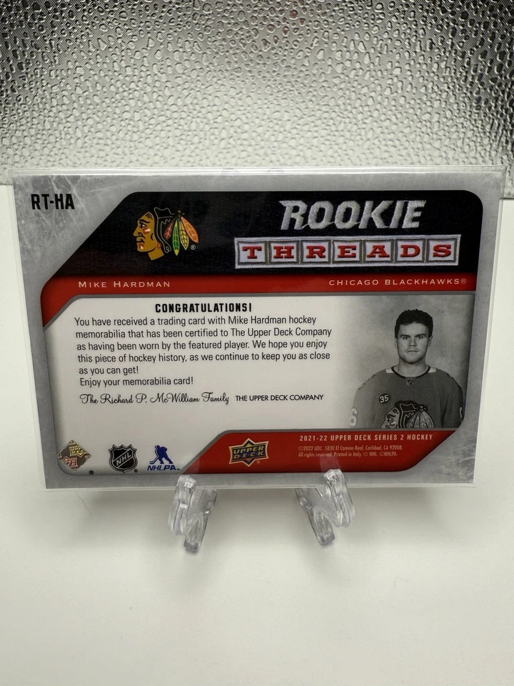 2021-22 Upper Deck Series 2 - Rookie Threads Retro Mike Hardman #RT-HA - Image 2 of 2