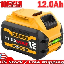 12.0Ah for DeWalt FLEXVOLT 20V/60V MAX Battery Lithium-ion DCB609 DCB612 DCB606