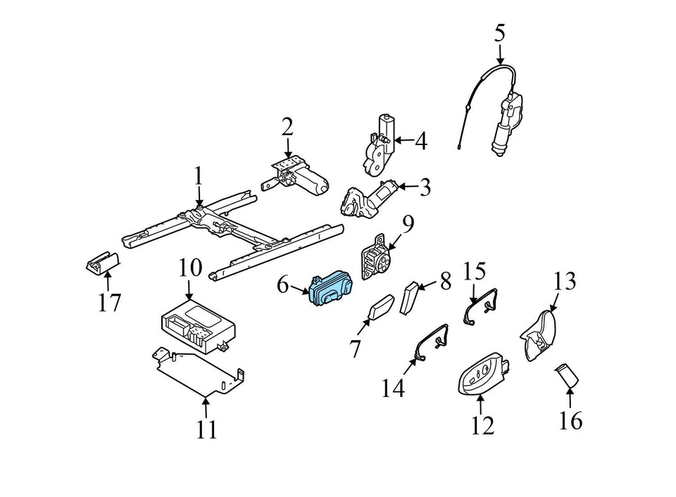 VW PASSAT 2006-2007 - Interruptor de ajuste del asiento delantero derecho 8E0959748 Foto 3 de 4