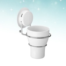 Cup Plastic Toothbrush Holder With Gargle Cup For Bathroom Wall Mount