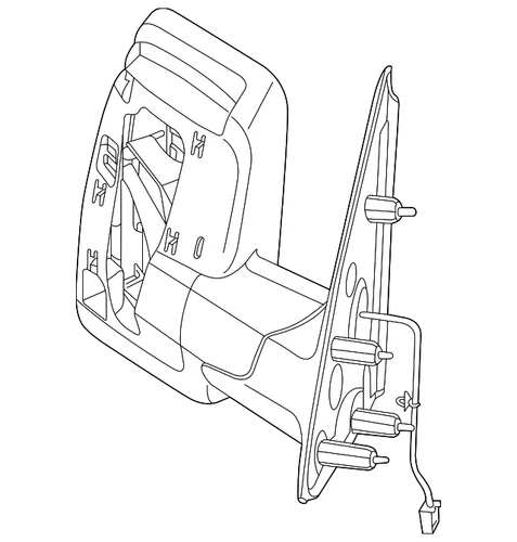 Genuine Nissan Mirror Telescoping Trailer Tow Driver Side 96302-1PA3E