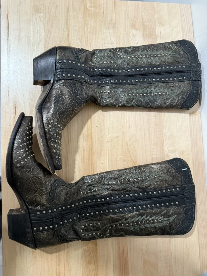 Dan Post Mujer Western Botas Tachuelas Foto 4 de 4