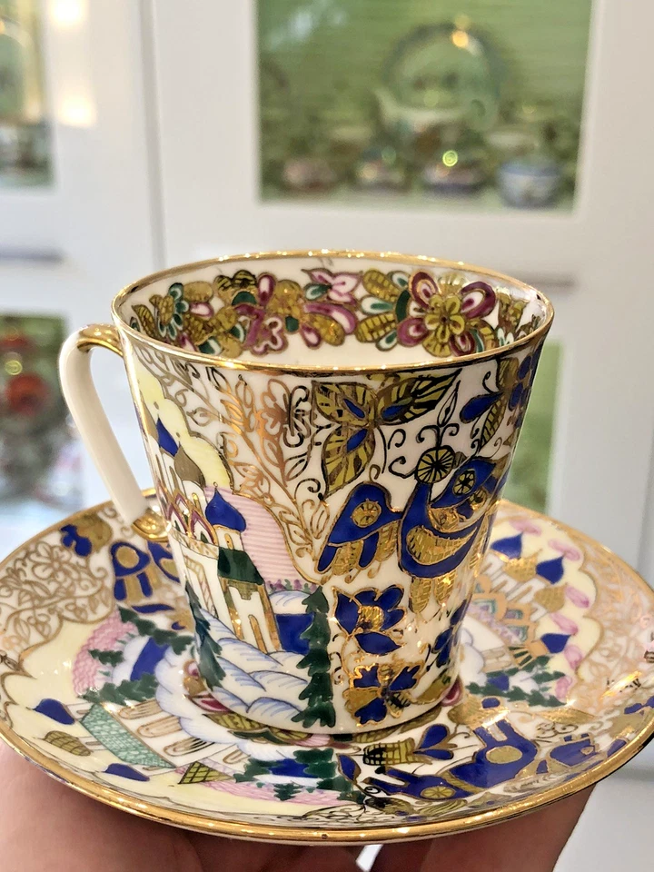 Lomonosov Knochen  Porzellan Espresso Tasse „Russia“A.Worobjewskij, RAR - Bild 2 von 4