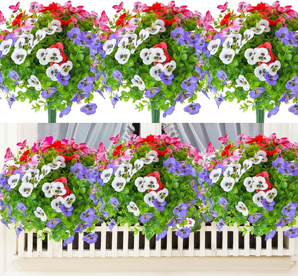 12 BüNdel Kunstblumen Wie Echt KüNstliche Blumen Balkon Kunstblumen FrüHling KüN-image