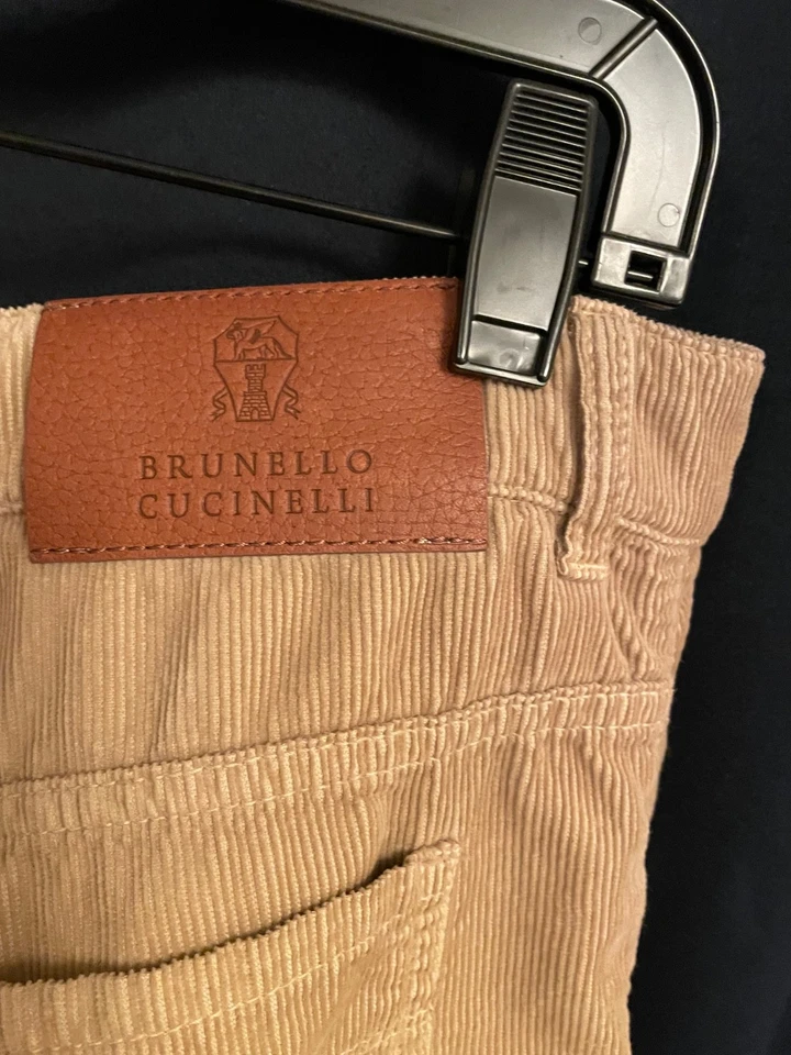 795 $ BRUNELLO CUCINELLI HOMBRES PANA Cinco Bolsillos JEANS/PANTALONES TALLA: US 36R Foto 4 de 4