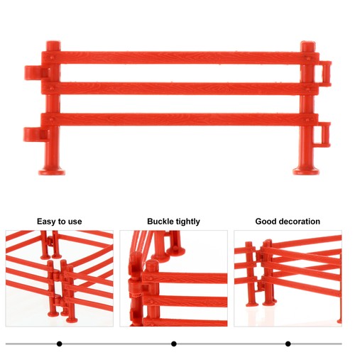 50 Pcs Plastic Fence Zoo Accessories Stable Toy Fencing Farm for Kids Toys - Picture 3 of 12