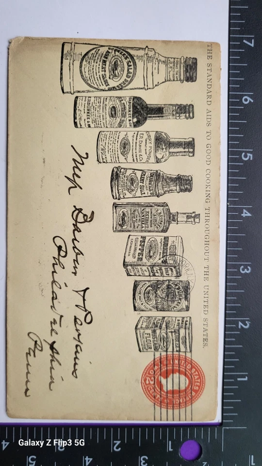 us postal history cover 1903 Durkee Cooking Aids Extreme allover advertising - Image 2 of 4