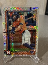 2025 Topps Chrome Jose Altuve X-Fractor Parallel #77 Astros MLB Baseball Card
