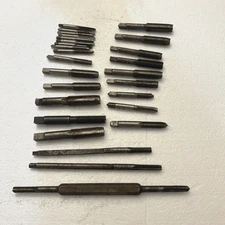 VINTAGE Mixed LOT OF 27 TAPS TAPER PLUG PIPE STRAIGHT FLUTE TAP USA