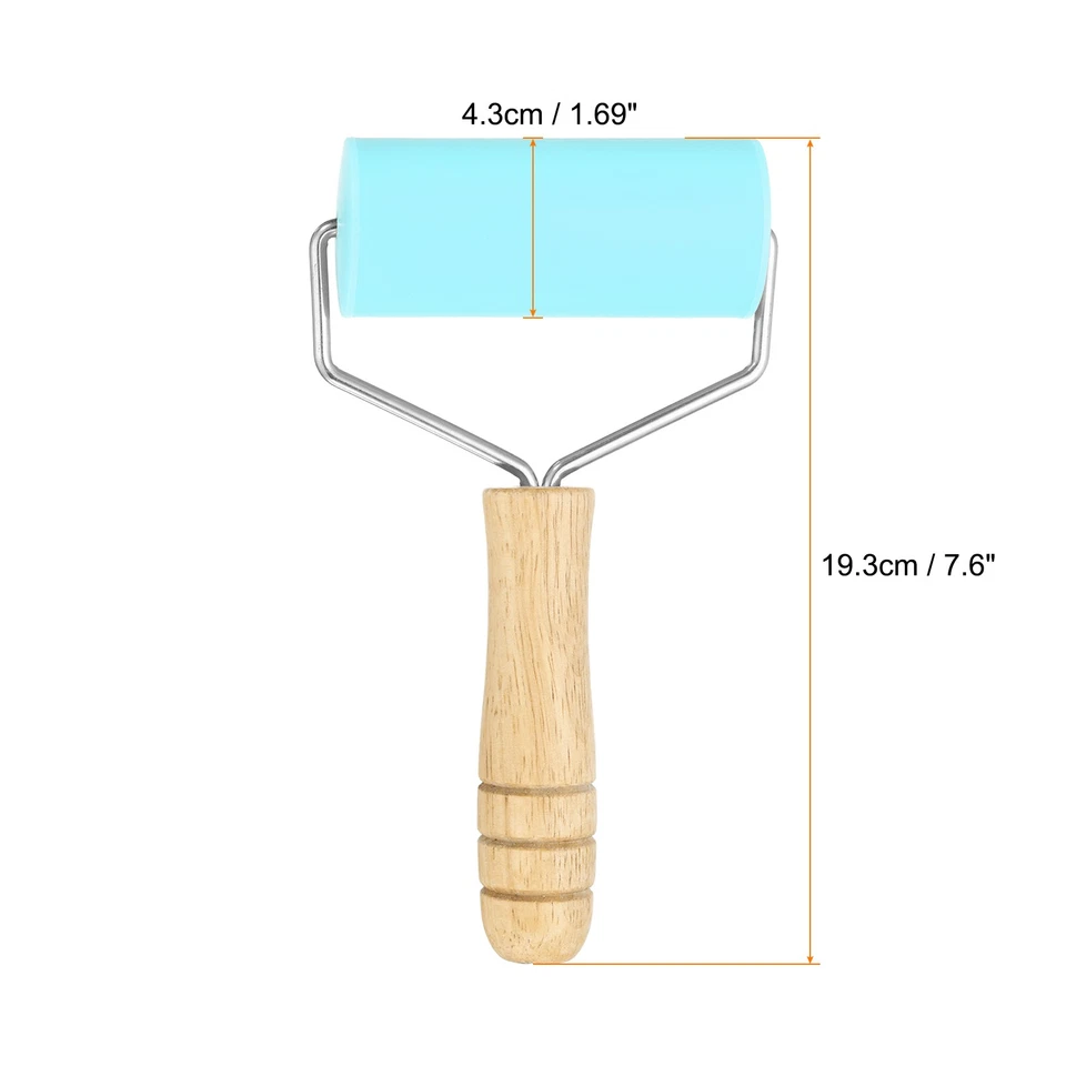 Nudelholz 7,6" x 1,69" Silikonrolle blau - Bild 2 von 4