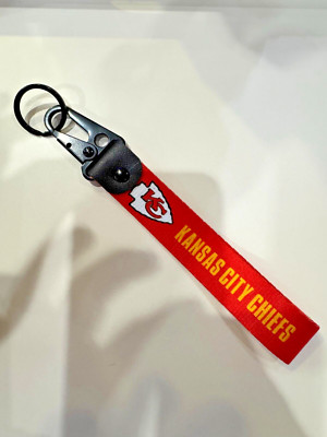 NFL KANSAS CITY CHIEFS WRISTLET LANYARD KEYCHAIN 1'' WIDTH 8'' LENGTH