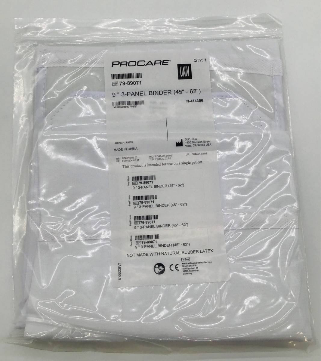 Procare Waist Binder Sizes Procare 79-89071, 9