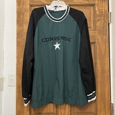 Vintage Converse All Star USA Nylon Pullover Windbreaker Jacket Sz XL