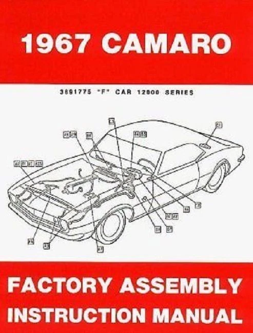 67 Chevy Camaro Factory Assembly Manual Book 1967 eBay