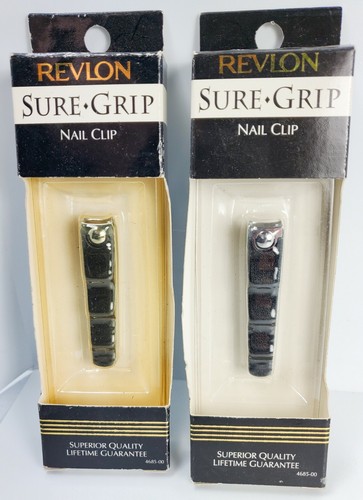 New in Box (2) REVLON SURE GRIP Nail Clip 4685-00 *RARE