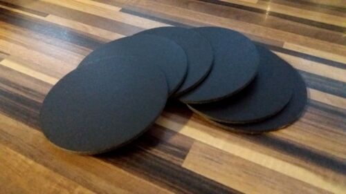 4 SOTTOBICCHIERI ROTONDI NERI IN PELLE DIAM 3,5" - Foto 3 di 3