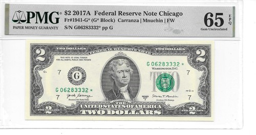 2017A* CHICAGO STAR (G* Block) $2 FRN PMG 65 EPQ GEM UNCIRCULATED - Picture 11 of 24